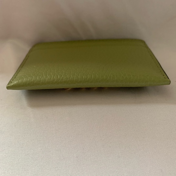 Authentic NWT MK Reed Pebble Leather Cardholder/Case Olive Green - Picture 6 of 7